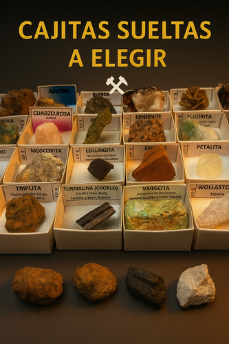Minerales cajita carton 4x4 - cajita,